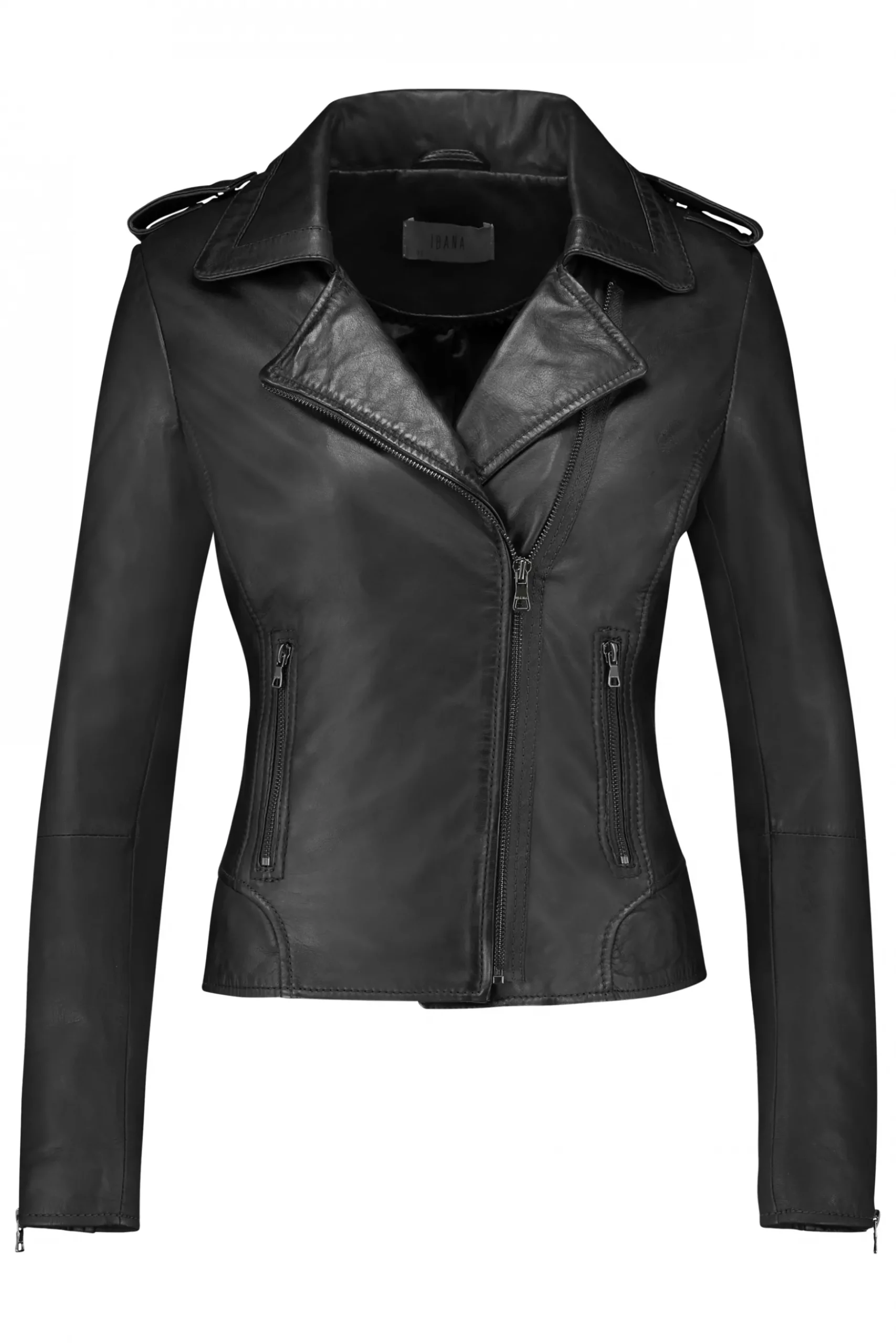 IBANA BEAR BLAZE | BLACK/BLACK< Leren Jassen