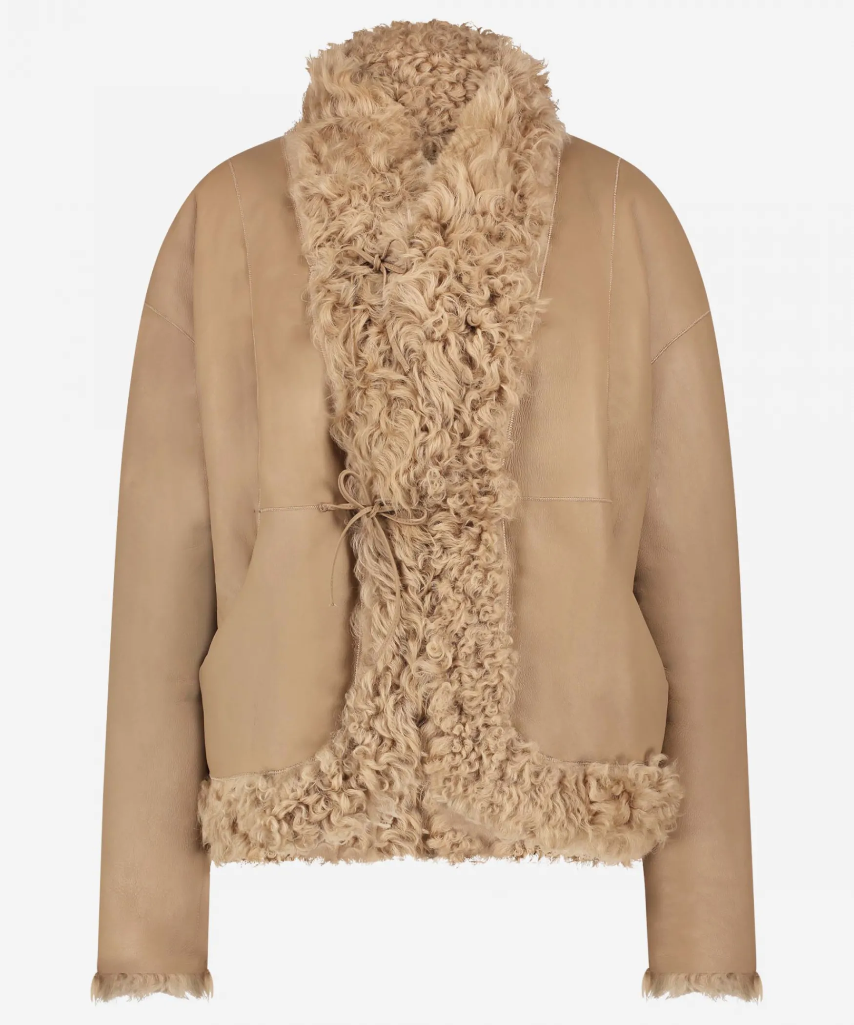 IBANA Curly | Beige< Leren Jassen | Lammy