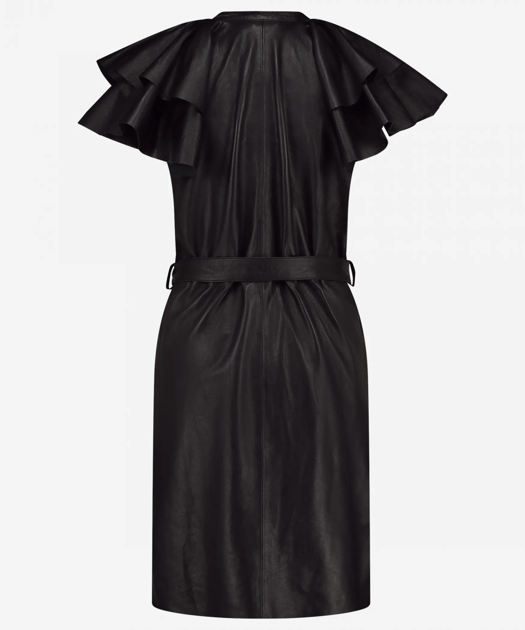 IBANA Driffle | Black< Leren Jurken | Midi Jurken