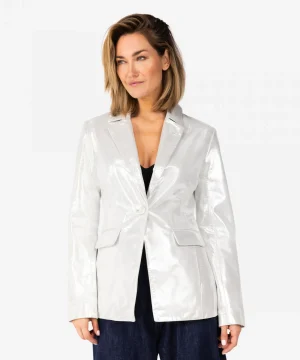 IBANA Jilies Metallic | Classic Grey< Blazers | Leren Jassen