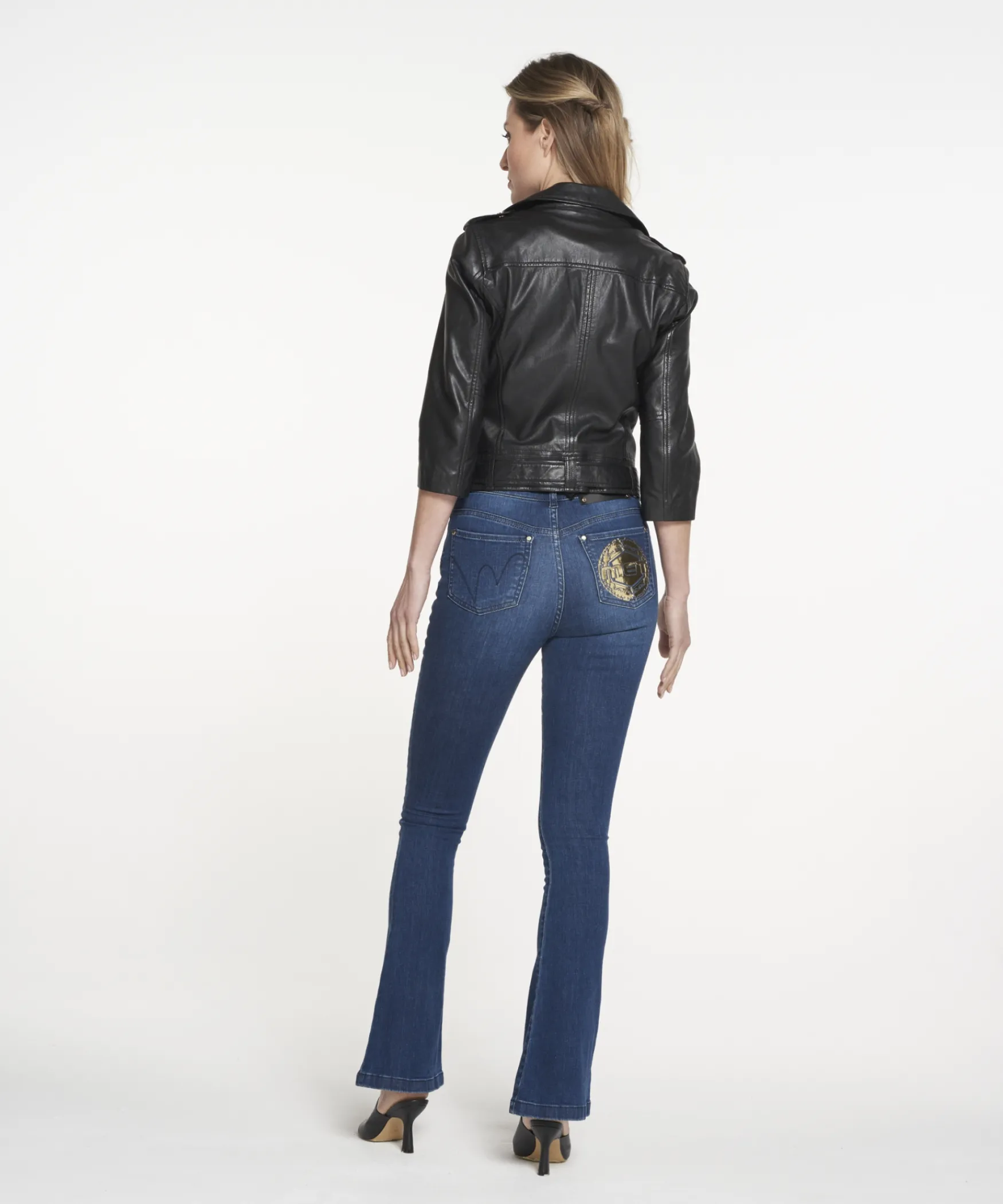 IBANA KATE MOSS | BLACK/GOLD< Leren Jassen
