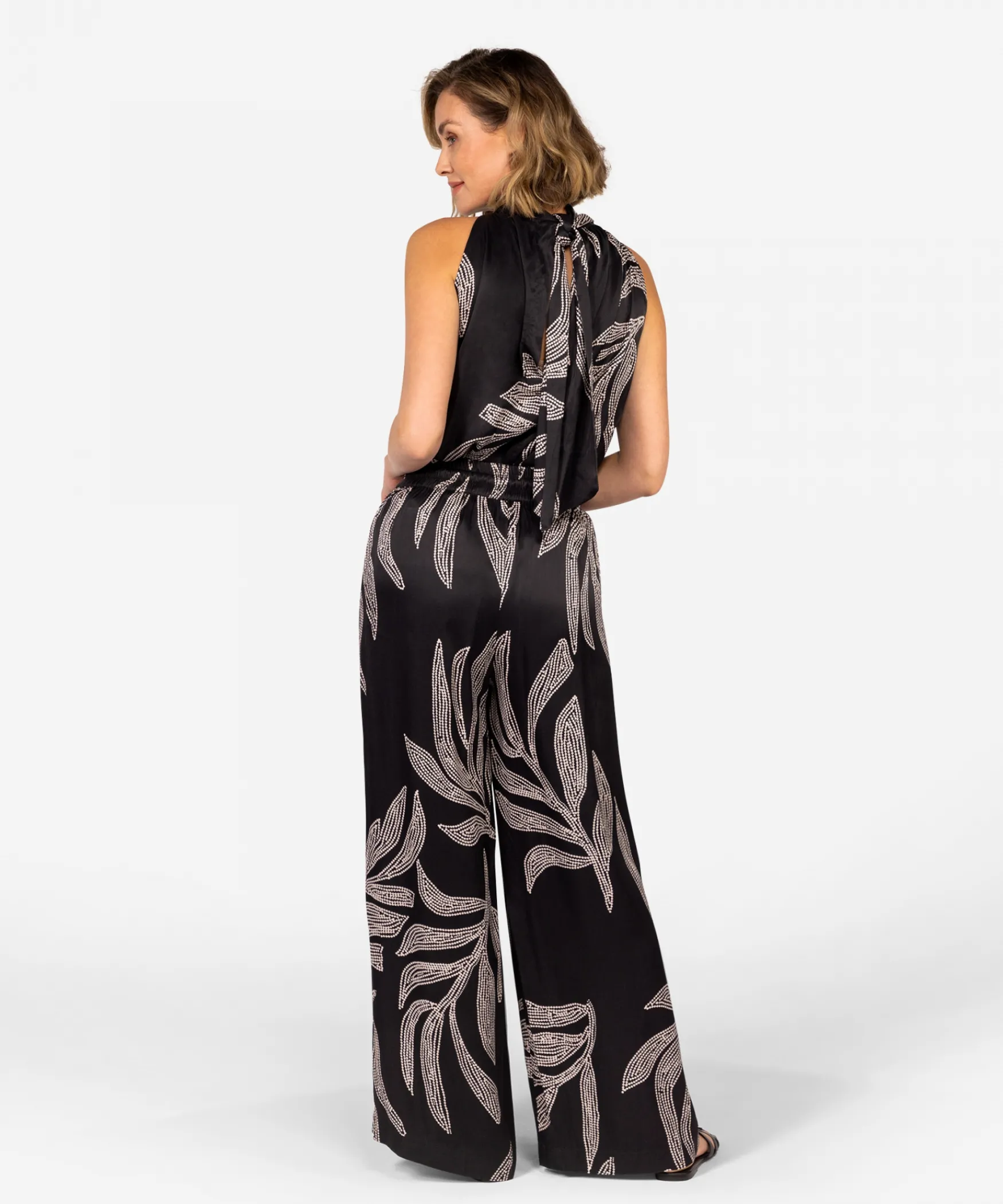 IBANA Palmtri | Dotted leaves print< High Waist | Wide Fit