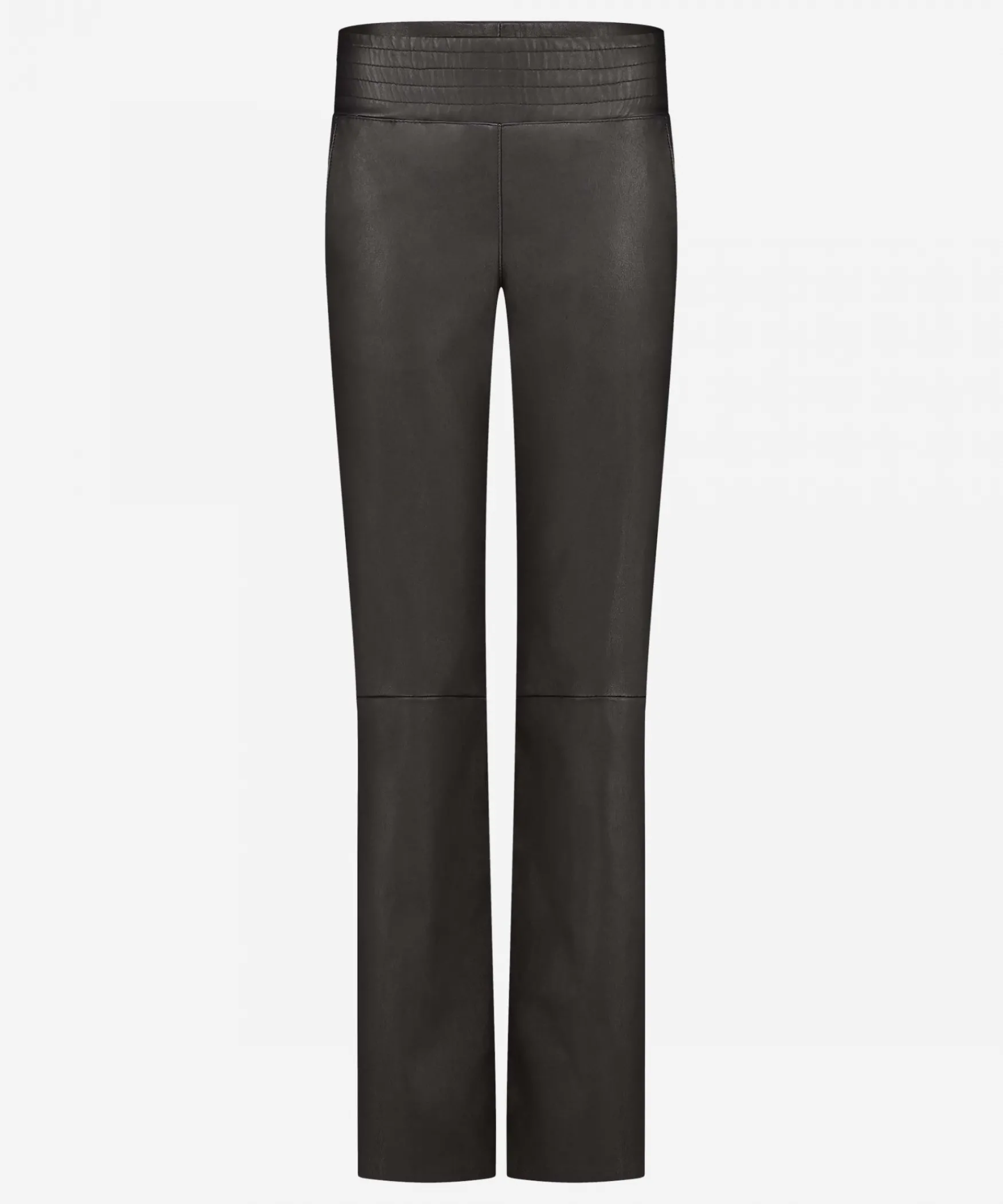 IBANA Phibby | Black< Leren Broeken | Mid Waist