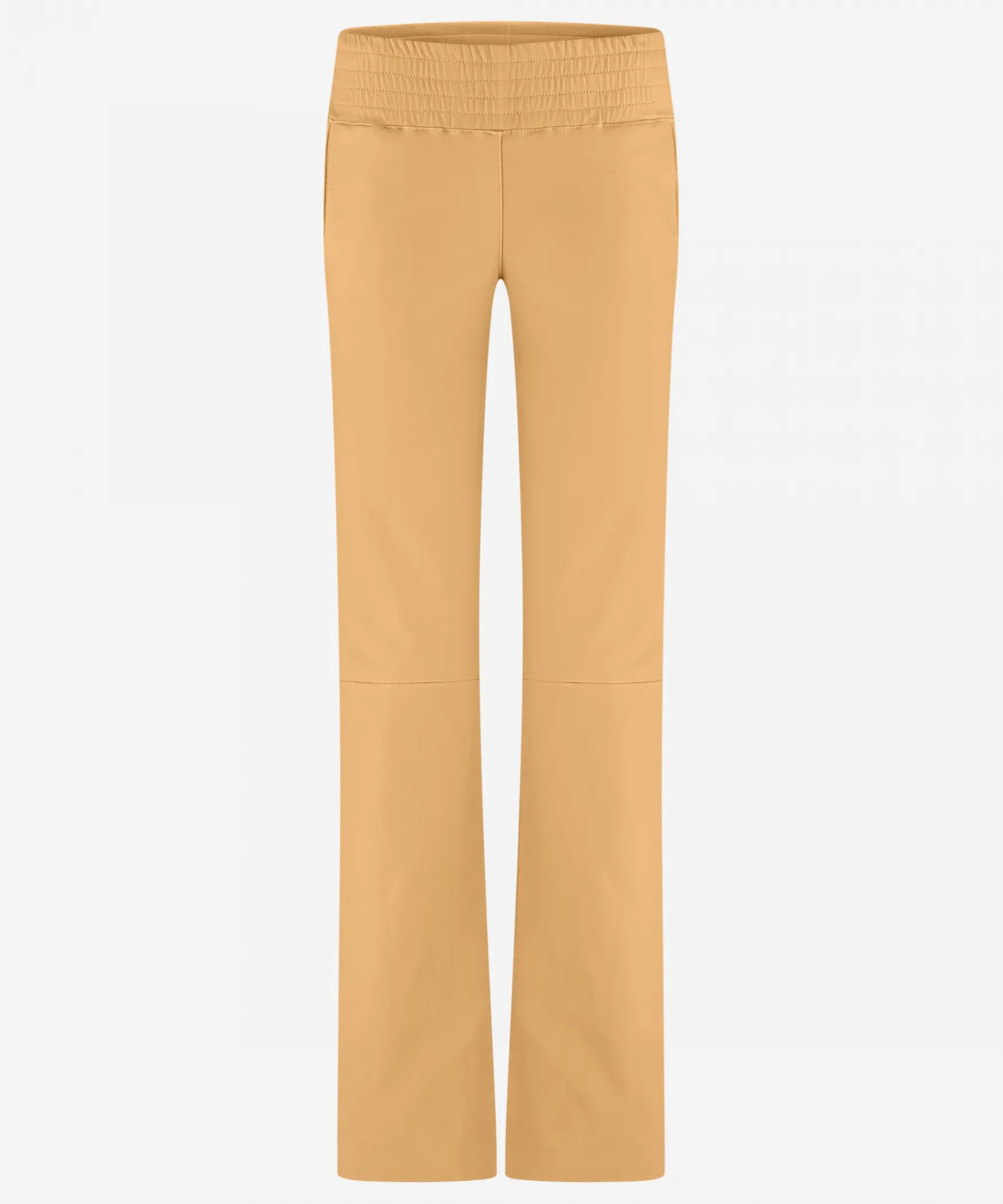 IBANA Phibby | Sandalwood< Mid Waist | Leren Broeken