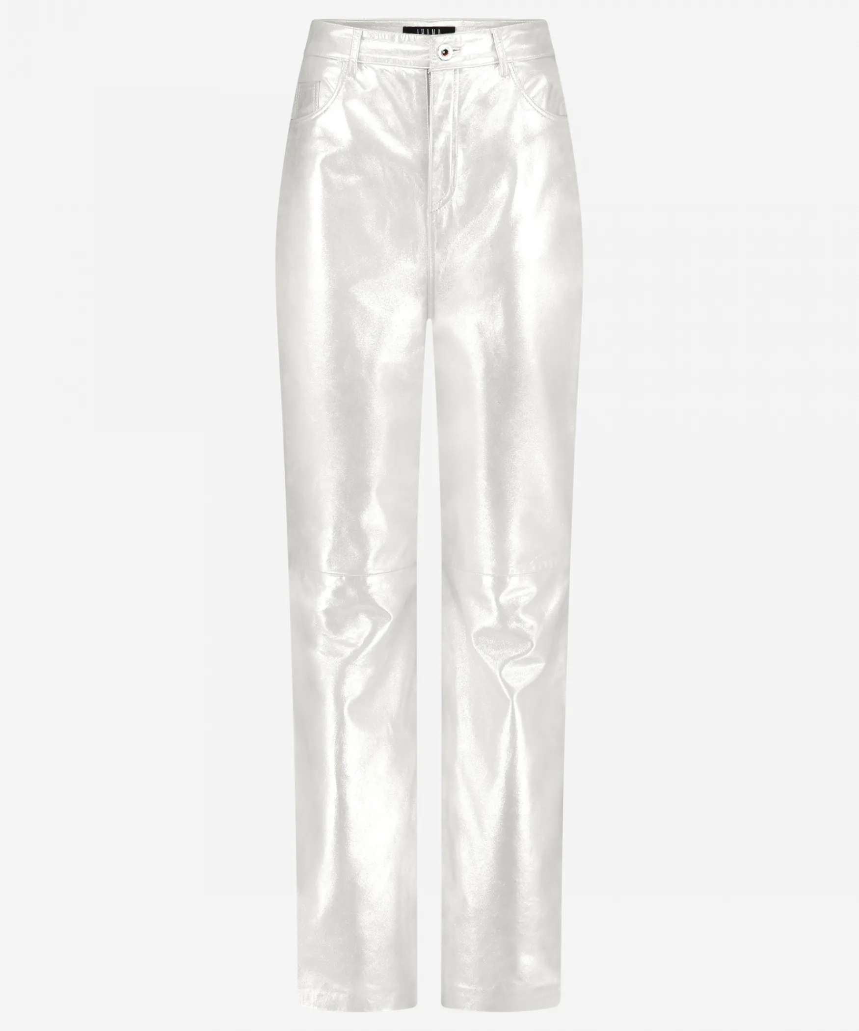 IBANA Pican Metallic | Sparkling Silver< High Waist | Leren Broeken