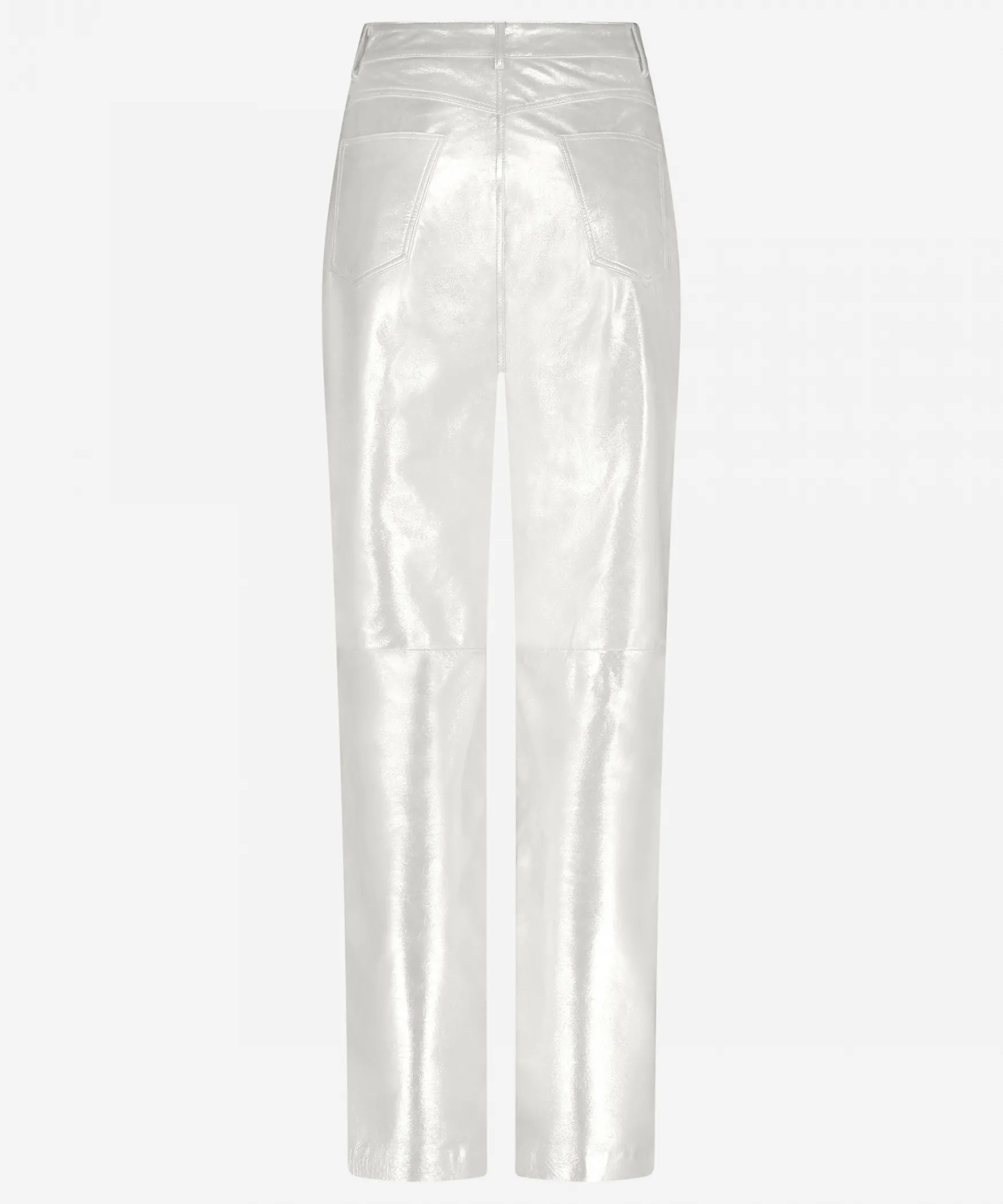 IBANA Pican Metallic | Sparkling Silver< High Waist | Leren Broeken
