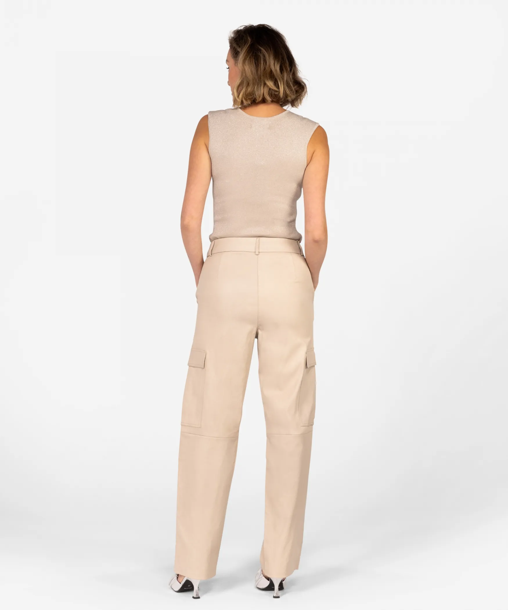 IBANA Pleuni | < Wide Fit | Leren Broeken