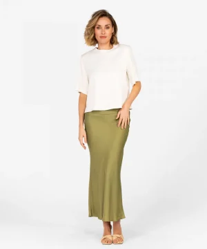 IBANA Safian | MOSS GREEN< Midi Shorts En Rokken | Maxi Shorts En Rokken