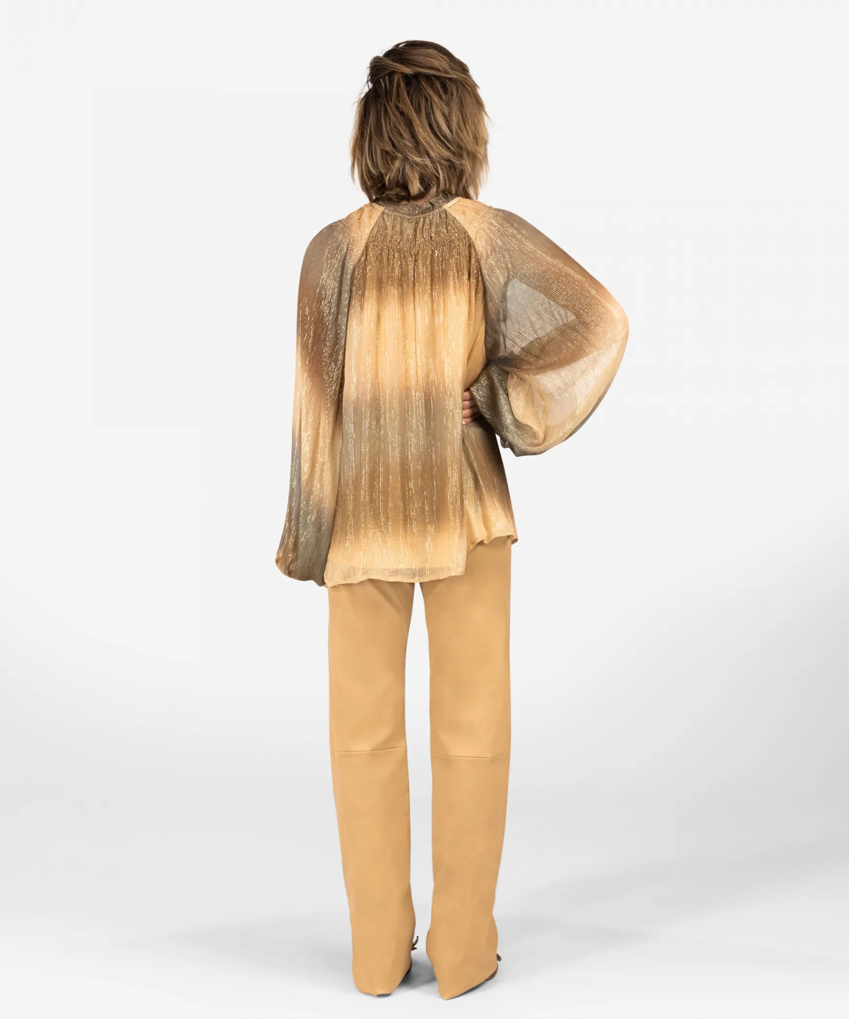 IBANA Tyva Lurex | Neutral Ombre Print< Tops